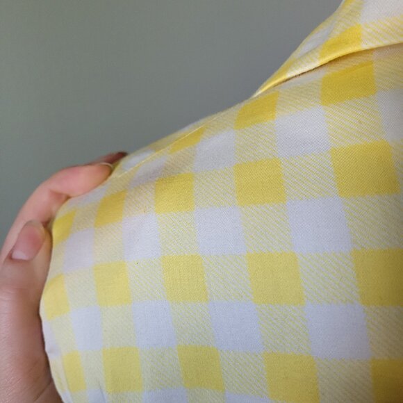 Marina Sitbon for Kamosho Paris Yellow Gingham Cropped Jacket 1980s Vintage - Picture 9 of 16